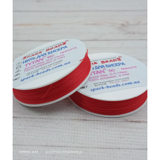 Нитка для бісеру TYTAN 60 червоний, № 62376 (60 метрів)