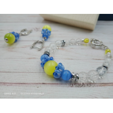 Український браслет та кульчики