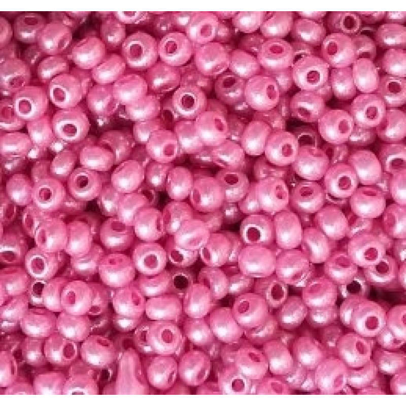 291-10/0-17798 Бісер Чехія (перламутровий, малиновий темний), упаковка 50 грамів