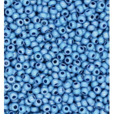 16436-10/0 Бісер Чехія (перлиновий джинсовий світлий із райдужним напиленням), упаковка 50 грамів