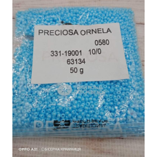 63134-10/0 Бісер Чехія (перламутровий, блакитний), упаковка 50 грамів