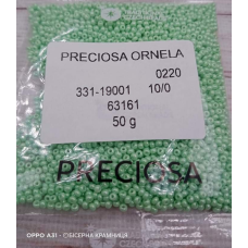 297-10/0-63161 Бісер Чехія (перламутровий, зелений світлий), упаковка 50 грамів 297-10/0-63161 Бісер Чехія (перламутровий, зелений світлий), упаковка 50 грамів