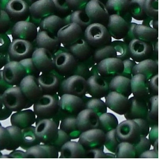 159-10/0-50150 Бісер Чехія (прозорий матовий, темно-зелений), упаковка 50 грамів