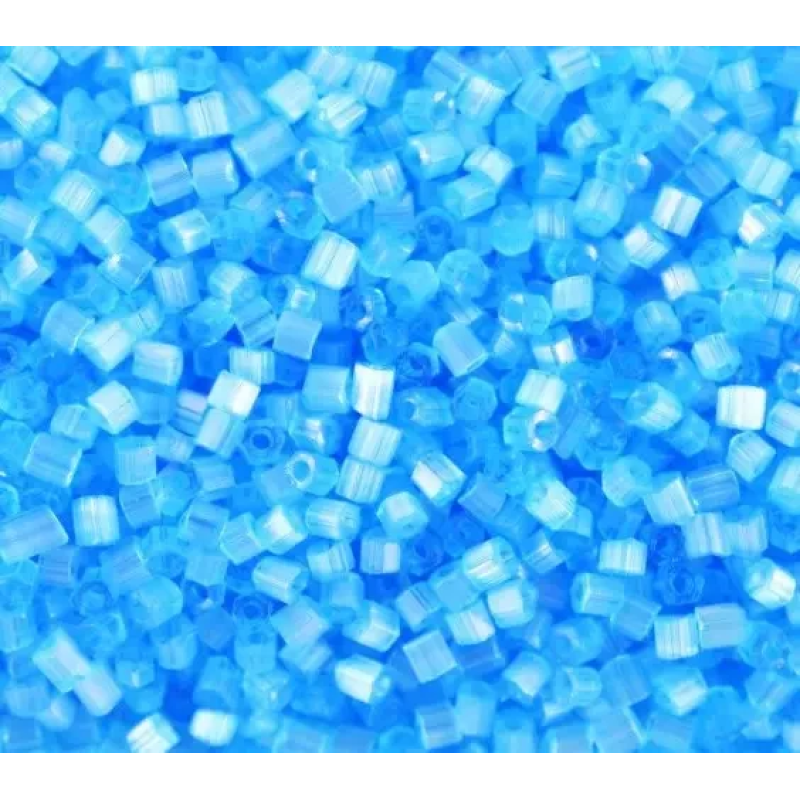 849-10/0-05134 Рубка Чехія (сатин кристалічна рубка, блакитний світлий), розмір 10/0. Упаковка 50 грамів