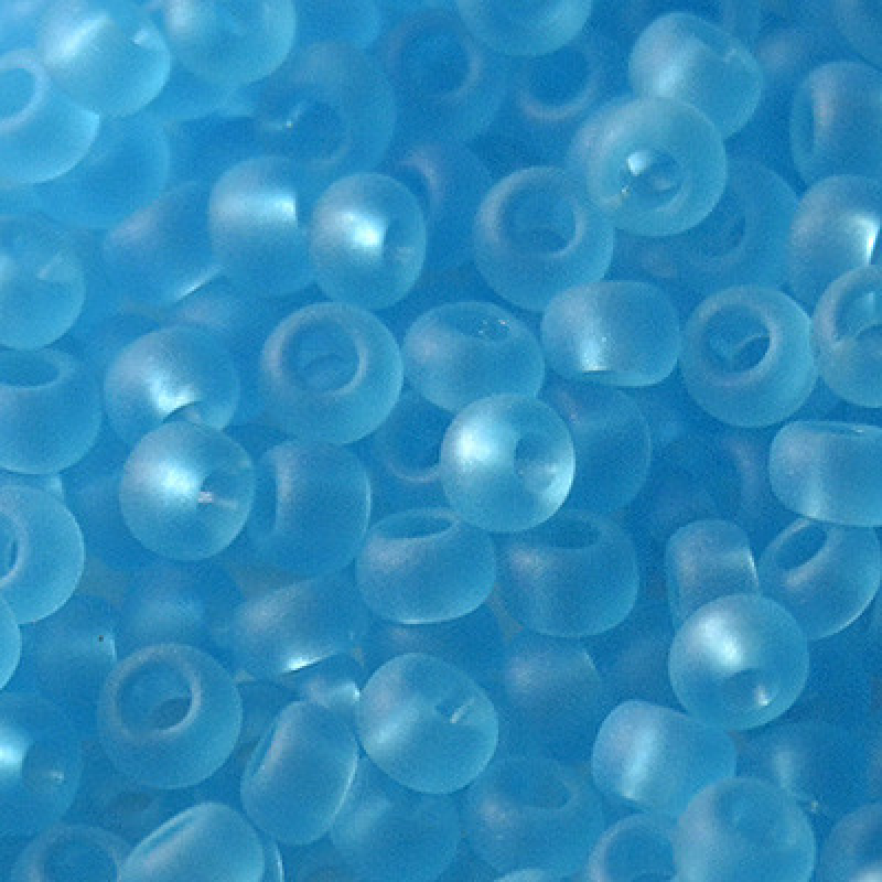 165-10/0-60010 Бісер Чехія (прозорий матовий, блакитний), упаковка 50 грамів