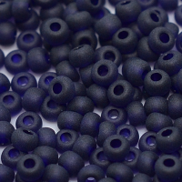 167-10/0-60100 Бісер Чехія (прозорий матовий, синій темний), упаковка 50 грамів
