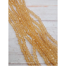 Ронделі, розмір 4*3 мм. Світло-коричневі прозорі